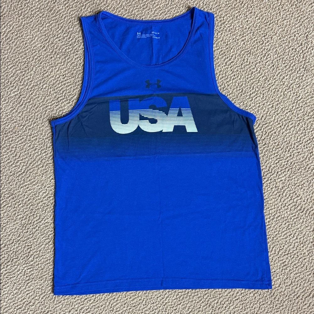 Under Armour Royal Blue USA Graphic Tank